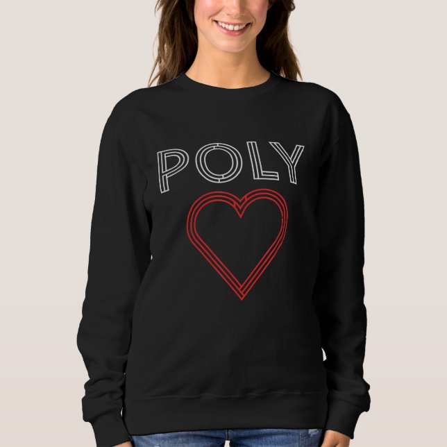Poly Polyamorous Love Heart Sweatshirt (Front)