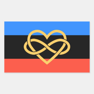 Poly Pride Flag Decal Rectangular Sticker