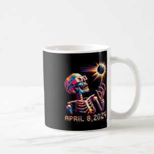 Poly Total Eclipse April 8th 2024 Skeleton Coffee Mug