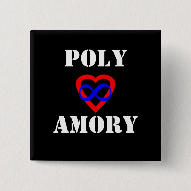 Polyamory 15 Cm Square Badge (Front)