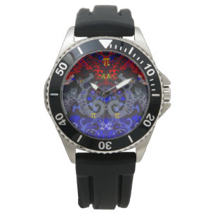 Polyamory Dragon Damask in Poly Pride Flag Colours Watch