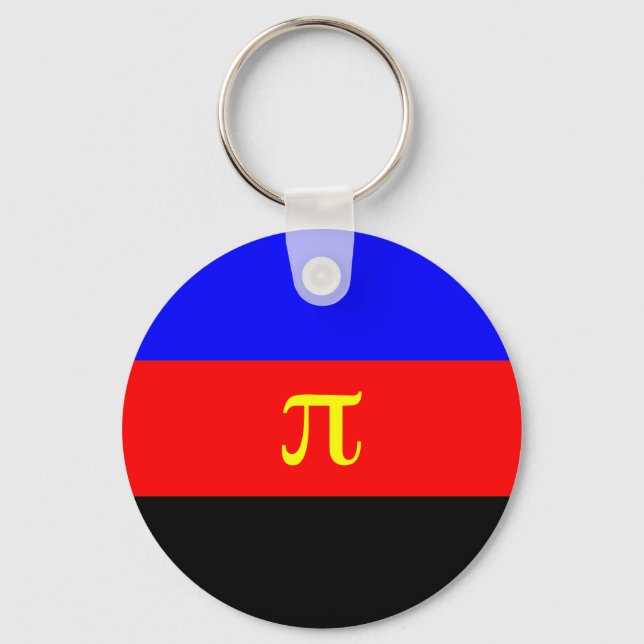 Polyamory Flag -- Pi 3-colour Key Ring (Front)