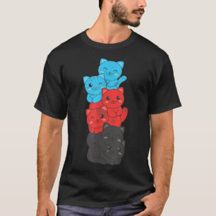Polyamory Flag Pride LGBTQ Cats Polyamory cat T-Shirt