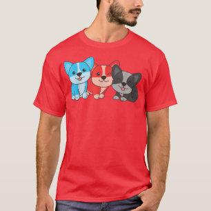 Polyamory Flag Pride Lgbtq Dogs Polyamory Corgi T-Shirt