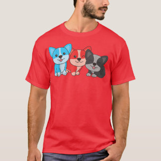 Polyamory Flag Pride Lgbtq Dogs Polyamory Corgi  T-Shirt