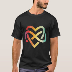 Polyamory Infinite Heart Rainbow Watercolor Love T T-Shirt
