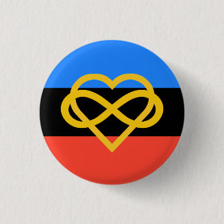 Polyamory Pride Button (Infinity Heart)