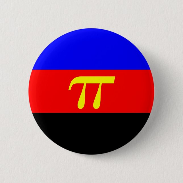 polyamory pride flag 6 cm round badge (Front)