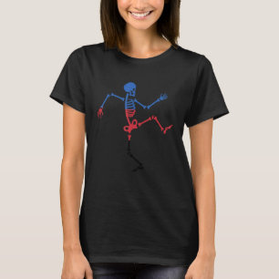 Polyamory Pride Flag  Dancing Skeleton Polyamorous T-Shirt