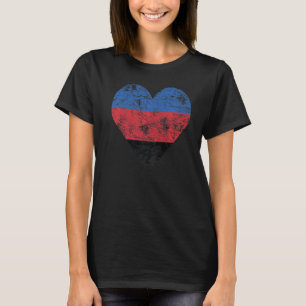 Polyamory Pride Flag Heart Vintage Polyamorous T-Shirt