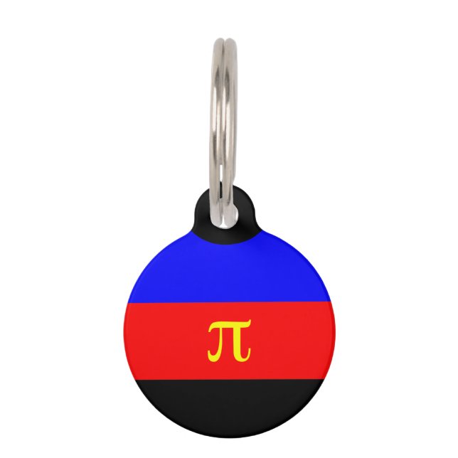 Polyamory Pride Flag Pet Tag (Front)