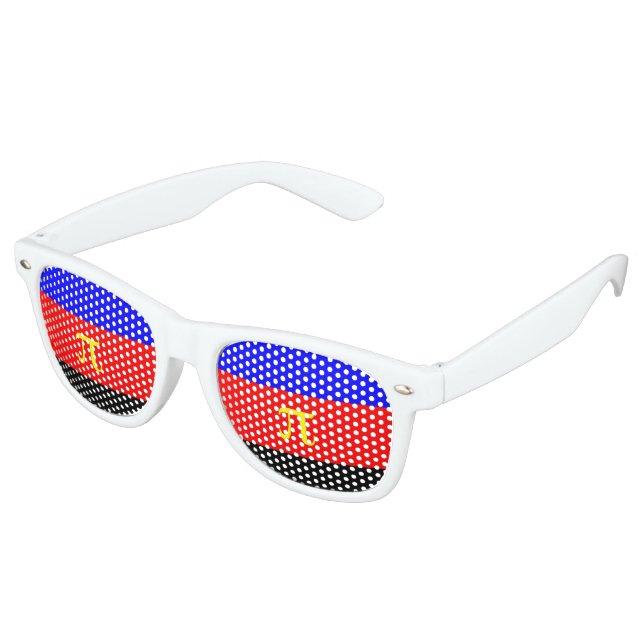 Polyamory Pride Flag Retro Sunglasses (Angled)