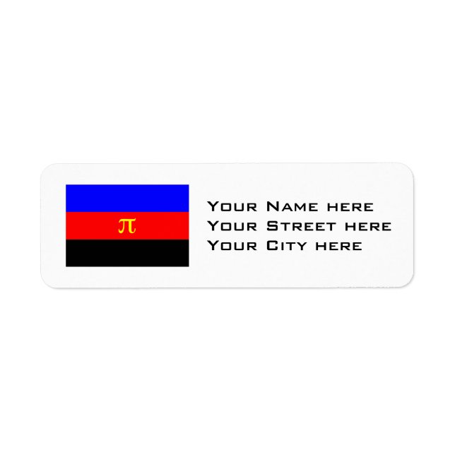 Polyamory Pride Flag Return Address Label (Front)