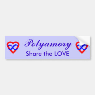 Polyamory, Share the Love. Bumper Sticker