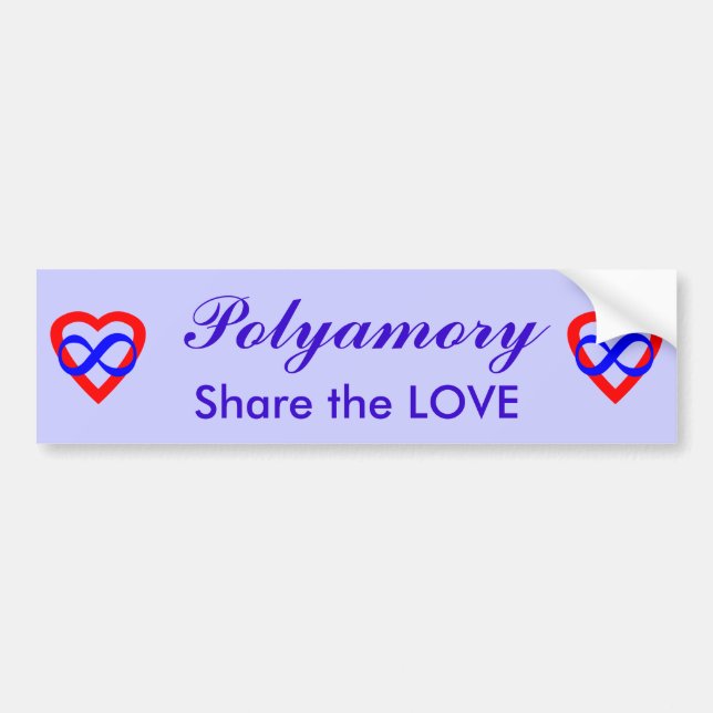 Polyamory, Share the Love. Bumper Sticker (Front)