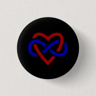 Polyamory Stolz Infinity Heart 3 Cm Round Badge
