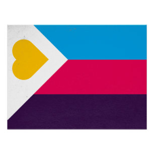 Polyamory Tricolor Poster