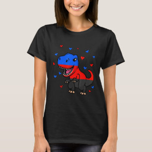 Polyamourous Pride Flag Dinosaur Polyamory Flag T-Shirt