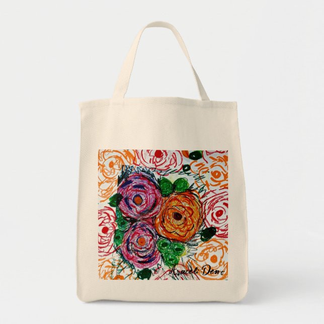 Polychromatic Flowers Tote Bag (Front)