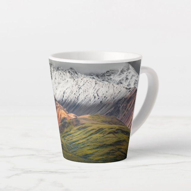 Polychrome mountain, Denali NP, Alaska Latte Mug (Right Angle)