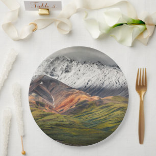 Polychrome mountain, Denali NP, Alaska Paper Plate