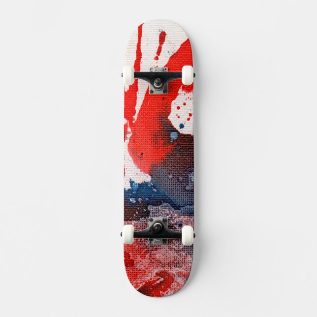 Polychromoptic #15A by Michael Moffa Skateboard (Front)
