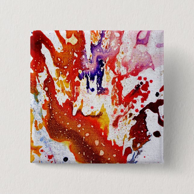 Polychromoptic #1A by Michael Moffa 15 Cm Square Badge (Front)