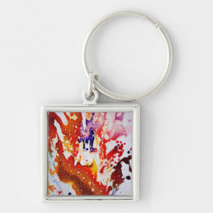 Polychromoptic #1A by Michael Moffa Key Ring