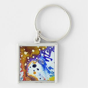 Polychromoptic #1B by Michael Moffa Key Ring