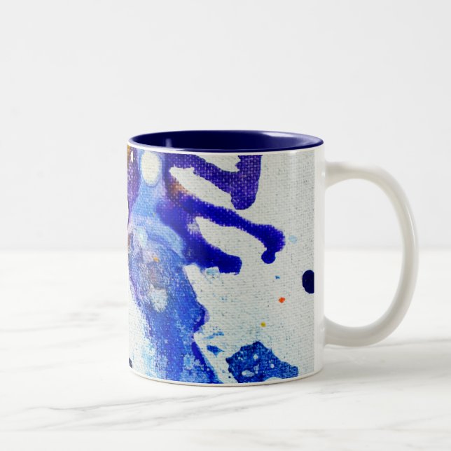 Polychromoptic #1B by Michael Moffa Two-Tone Coffee Mug (Right)