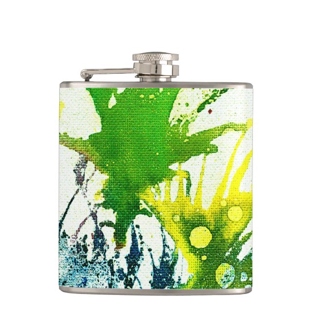 Polychromoptic #2B by Michael Moffa Hip Flask (Front)