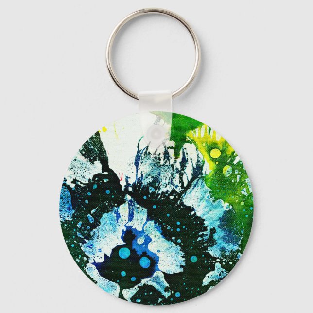 Polychromoptic #2C by Michael Moffa Key Ring (Front)