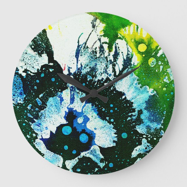 Polychromoptic #2C by Michael Moffa Large Clock (Front)