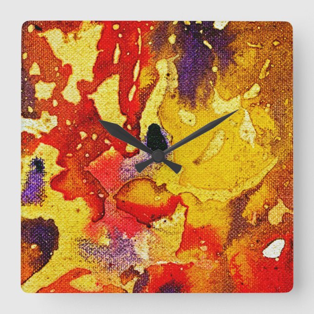 Polychromoptic #3 by Michael Moffa Square Wall Clock (Front)