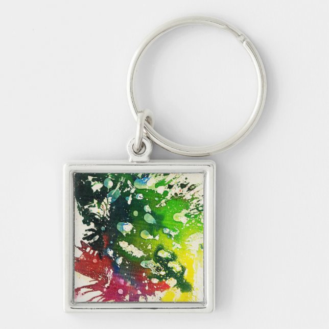 Polychromoptic #4 by Michael Moffa Key Ring (Front)