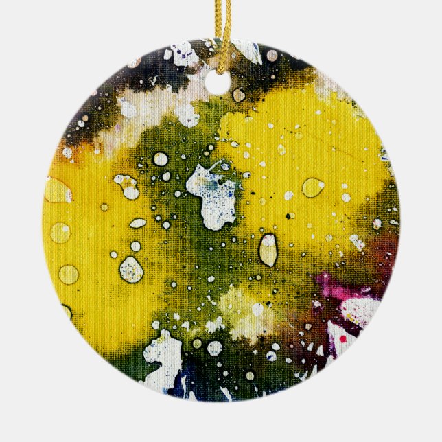 Polychromoptic #7 ceramic ornament (Front)