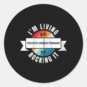 Polycistic Kidney Disease Awareness Living With Ki Classic Round Sticker