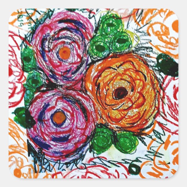 Polycromatic Square Sticker (Front)