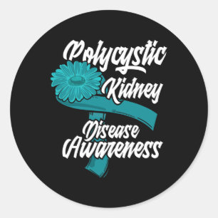 Polycystic Kidney Disease Awareness 5 Classic Round Sticker