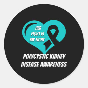 Polycystic Kidney Disease Awareness Classic Round Sticker