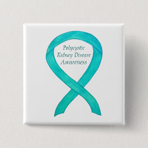 Polycystic Kidney Disease Awareness Custom Art Pin