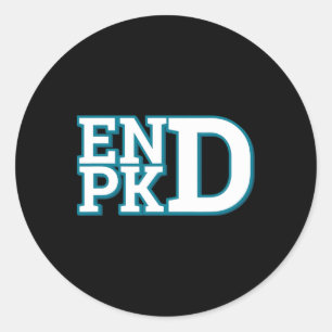 Polycystic Kidney Disease Awareness End Pkd Fight Classic Round Sticker
