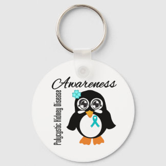 Polycystic Kidney Disease Awareness Penguin Key Ring