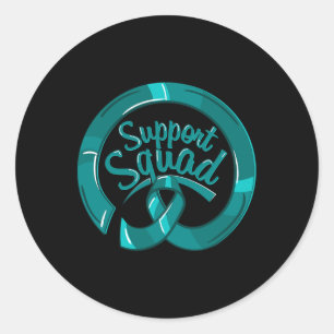 Polycystic Kidney Disease Awareness Support Squad Classic Round Sticker
