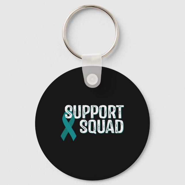 Polycystic Kidney Disease Awareness Support Squad  Key Ring (Front)