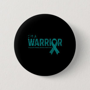 Polycystic Kidney Disease Awareness Warrior 6 Cm Round Badge