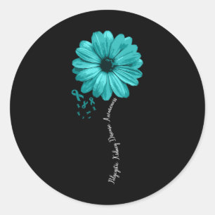 Polycystic Kidney Disease Awareness Warrior Pretty Classic Round Sticker