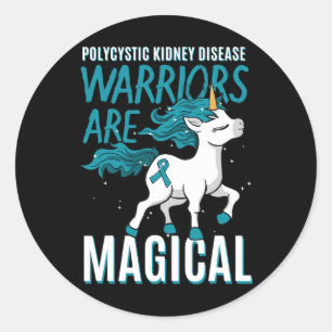 Polycystic Kidney Disease Pckd Pkd Unicorn Awarene Classic Round Sticker