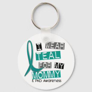 Polycystic Kidney Disease PKD Teal For Mummy 37 Key Ring