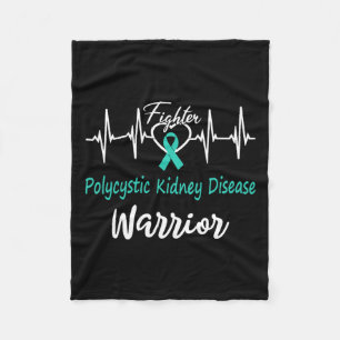 Polycystic Kidney Disease Pkd Warrior Heartbeat Fi Fleece Blanket